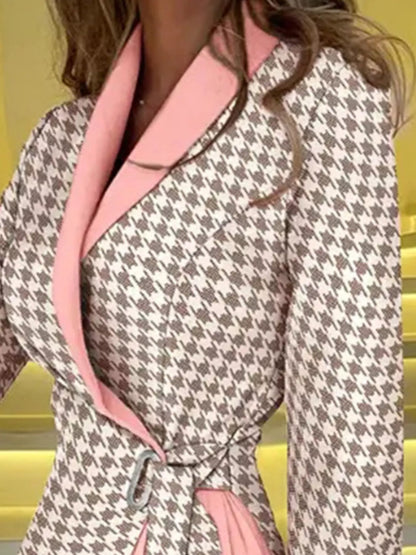 Pleated blazer midi dress, view 12