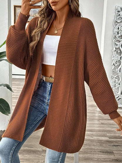 Oversized Knit Open Front Cardigan
