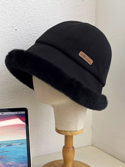 Fuzzy Trim Bucket Hat
