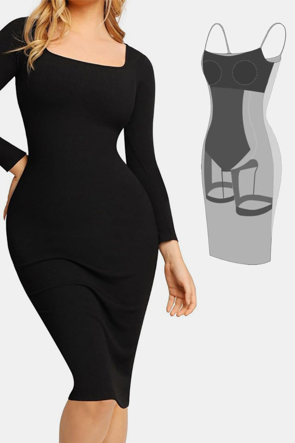 Full Size Built-In Shapewear Dress