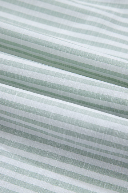 Striped Long Sleeve Mini Shirt Dress