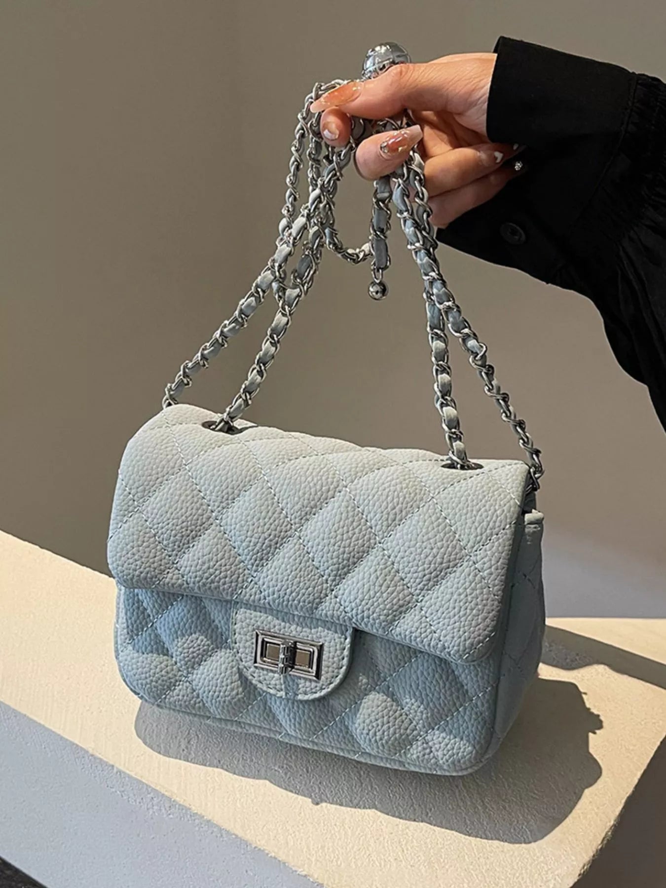 Quilted Chain Crossbody Bag