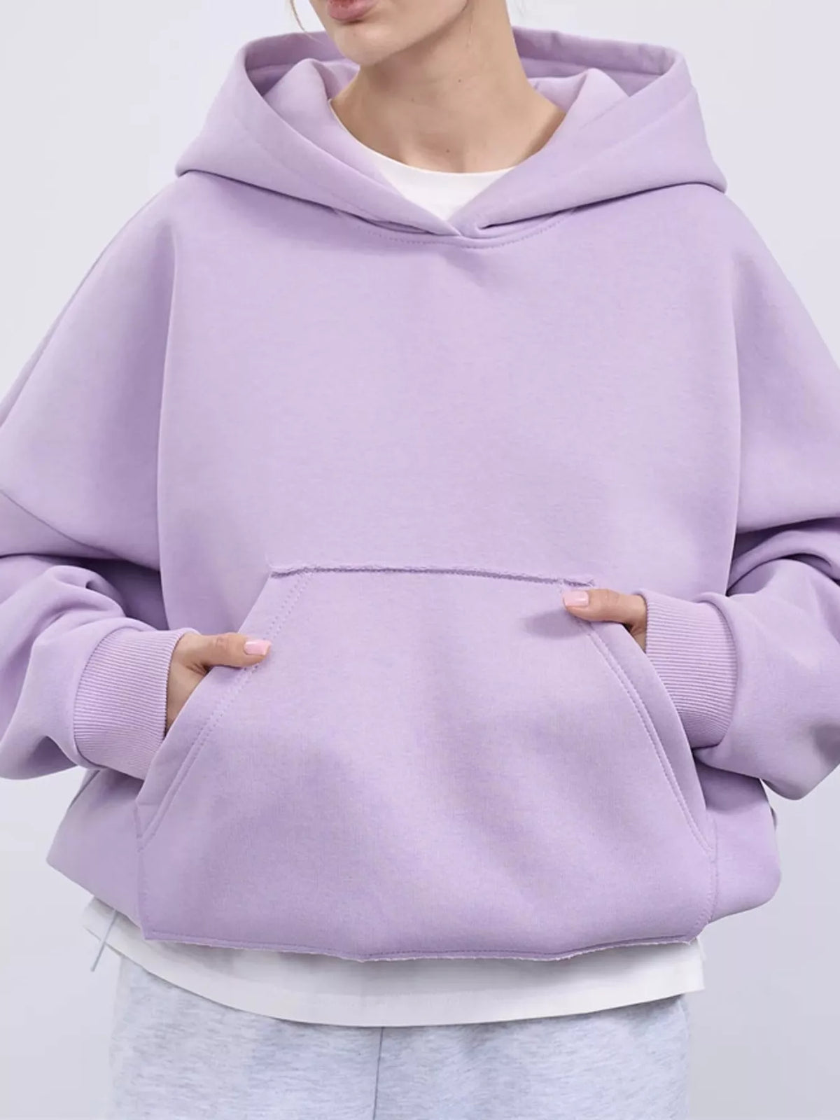 Oversized kangaroo pocket hoodie, view 22