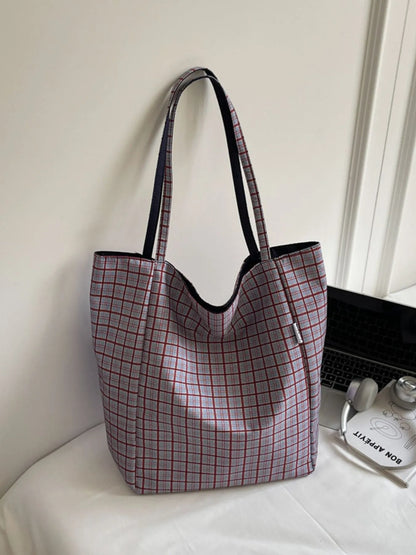Plaid Pattern Tote Bag