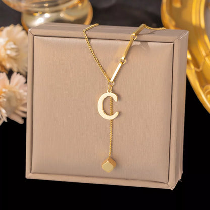 Initial letter pendant necklace, view 4