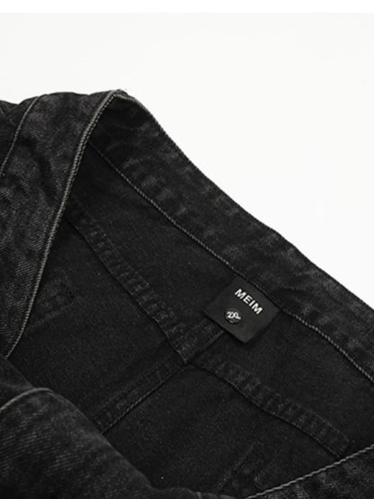 Men's Vintage Washed Cargo Denim Jeans