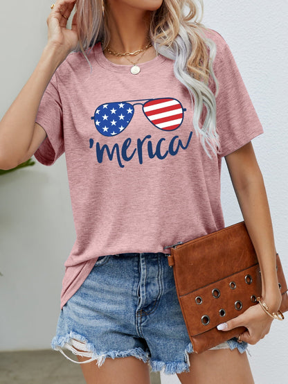US Flag Graphic Tee