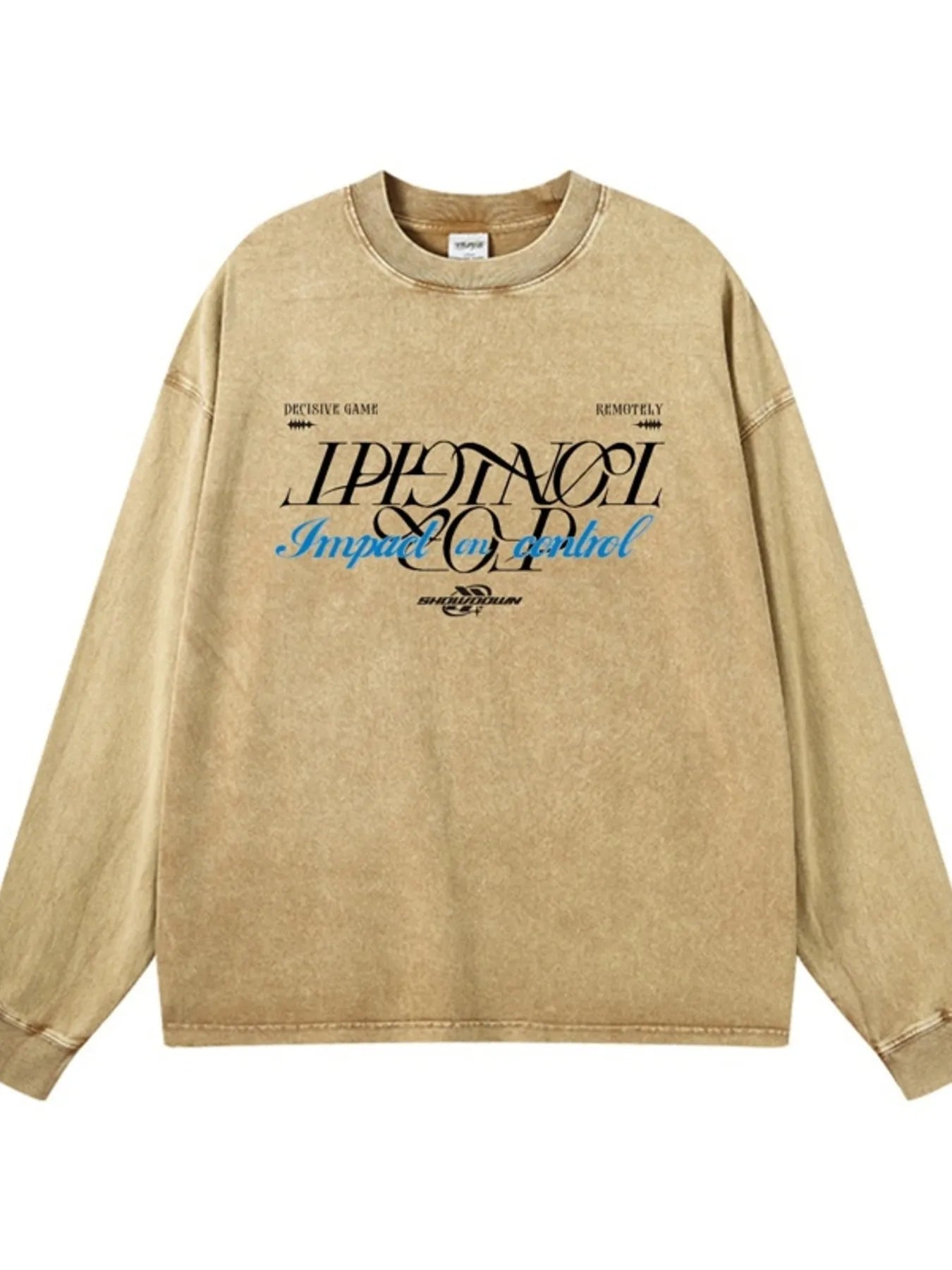 Men's Letter Dropped Shoulder Sweatshirt