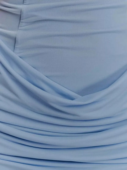 Asymmetrical One-Shoulder Ruched Mini Dress