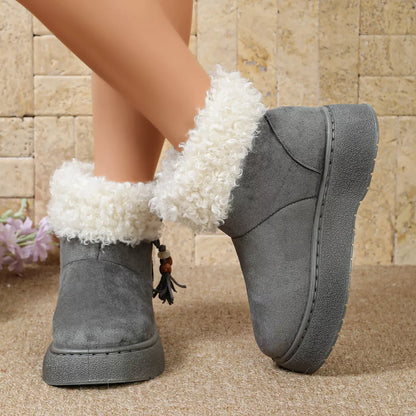 Round Toe Faux Fur Lined Boots
