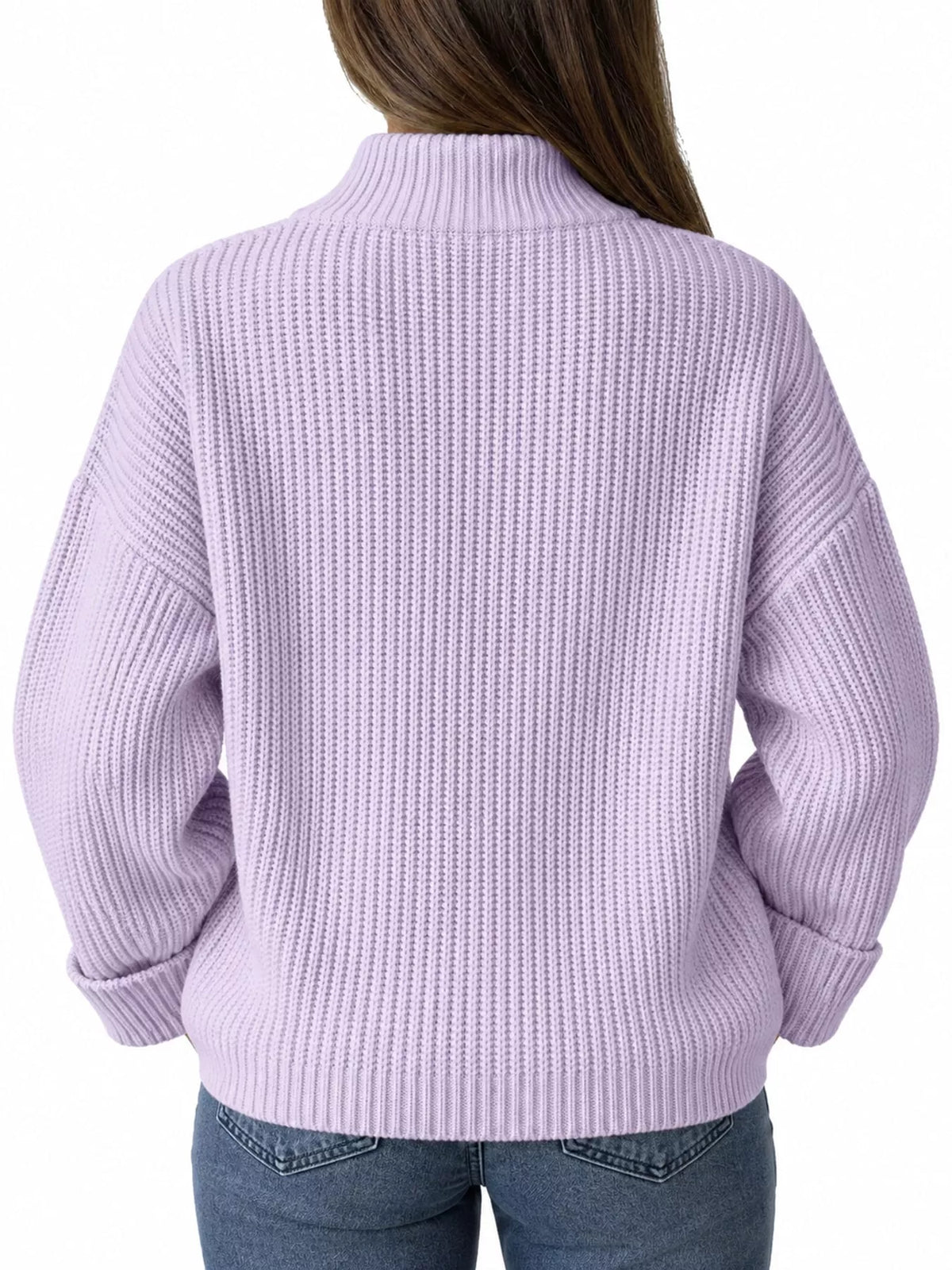 Oversized half-zip sweater, view 9
