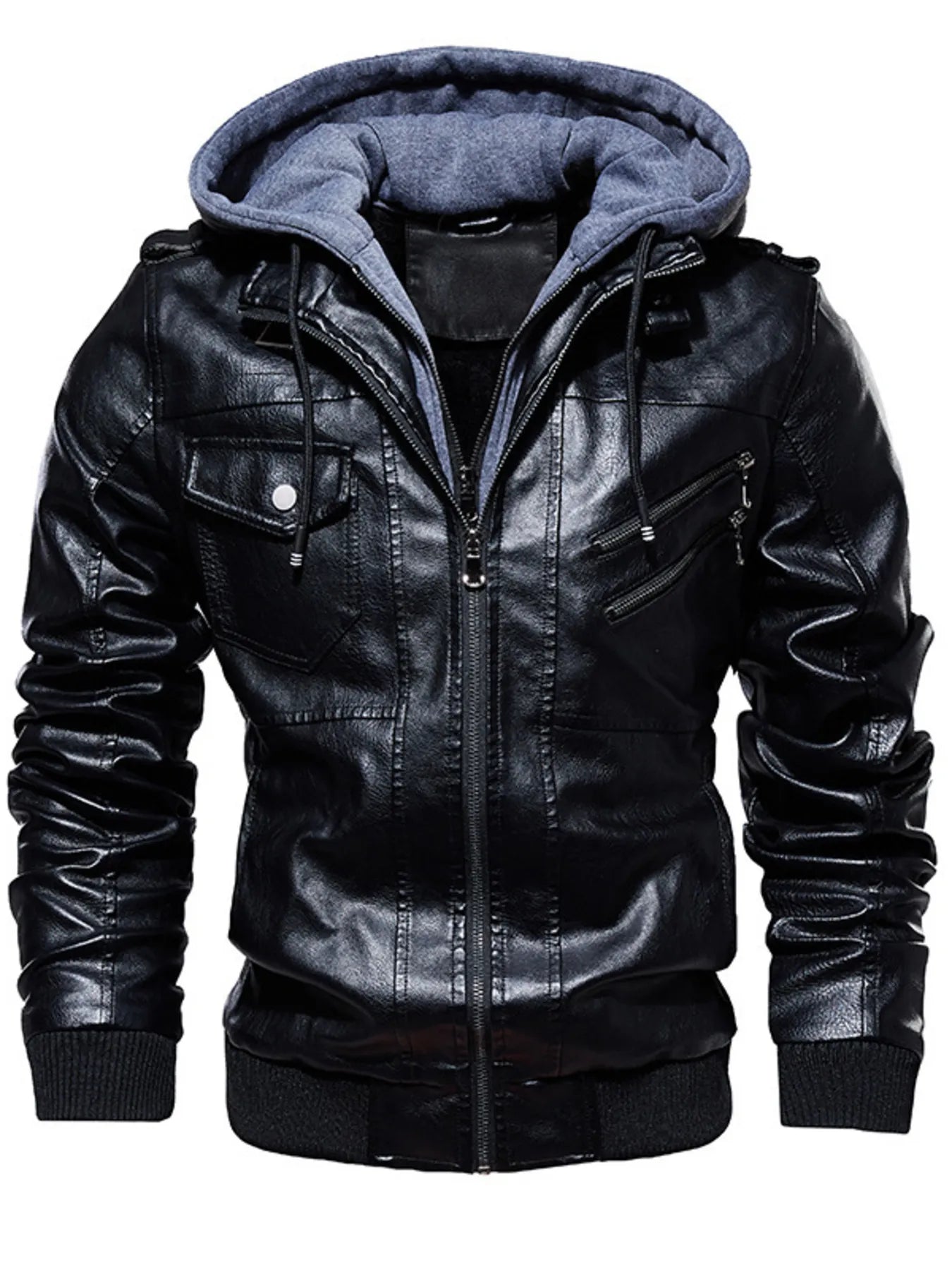 Men's Plus Size Zip Hooded Jacket