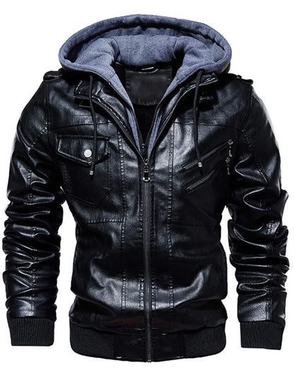 Men's Plus Size Zip Hooded Jacket