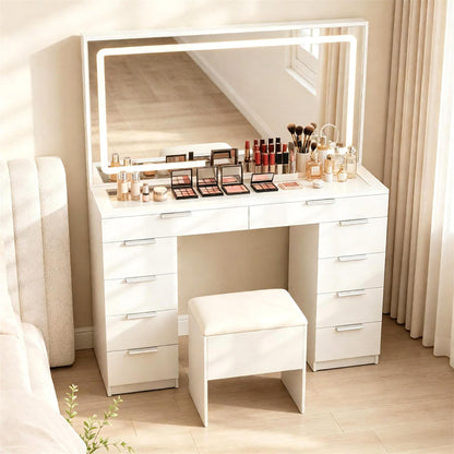 White Makeup Vanity Table