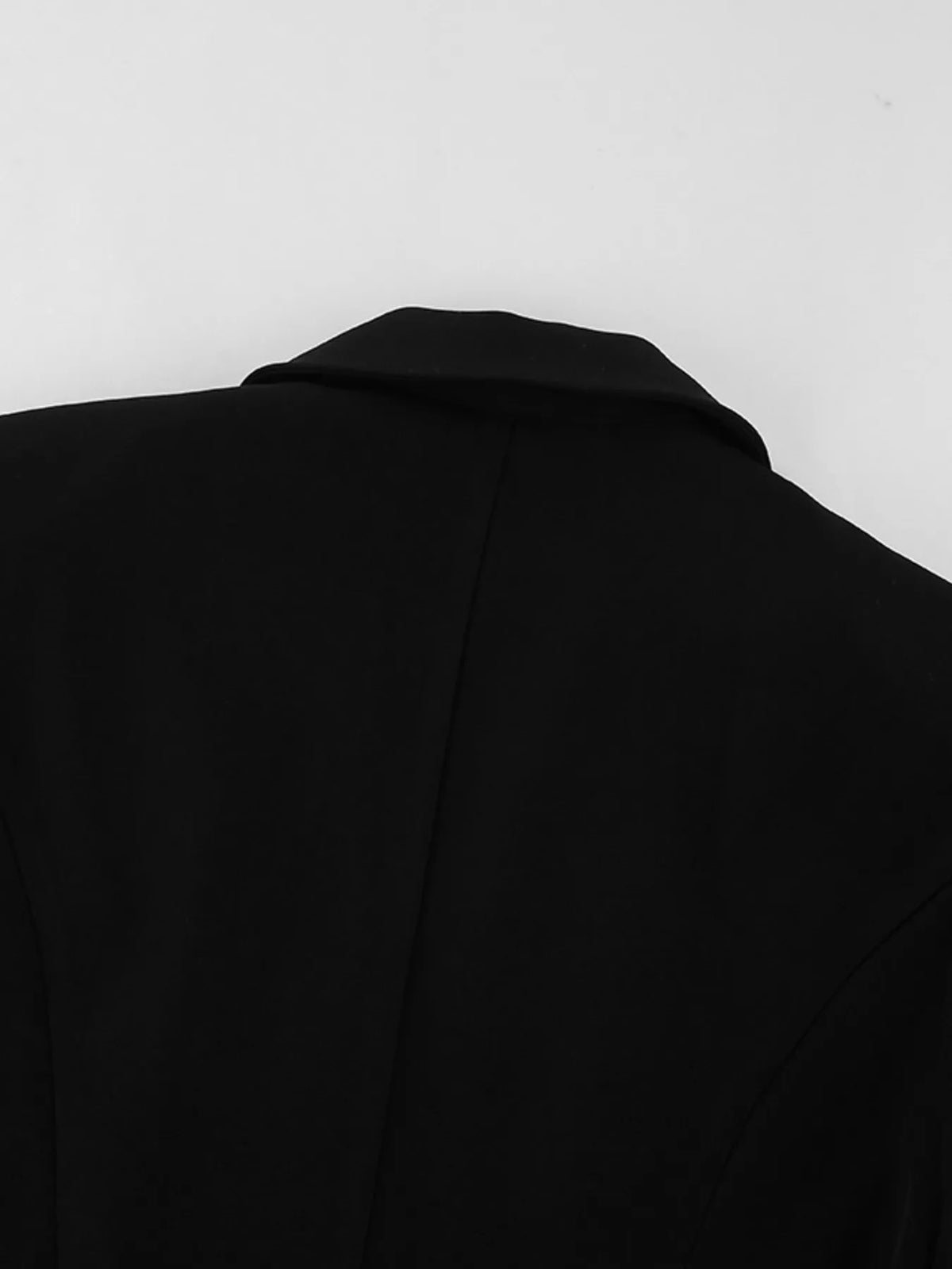 Lace Hem Lapel Collar Blazer