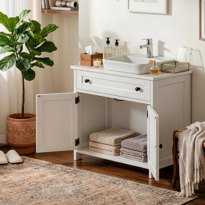 1-Drawer 2-Door Bathroom Vanity Bathroom Cabinet