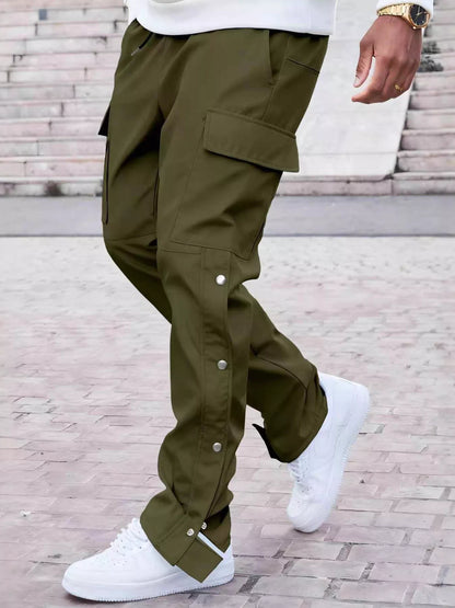 Men's Plus Size Solid Color Cargo Pants