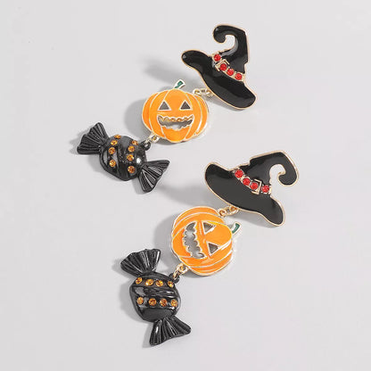 Halloween 18K Gold-Plated Pumpkin Earrings
