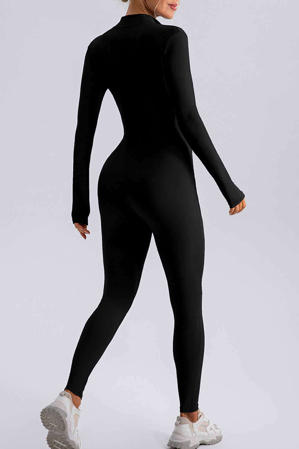 Mock Neck Active Jumpsuit