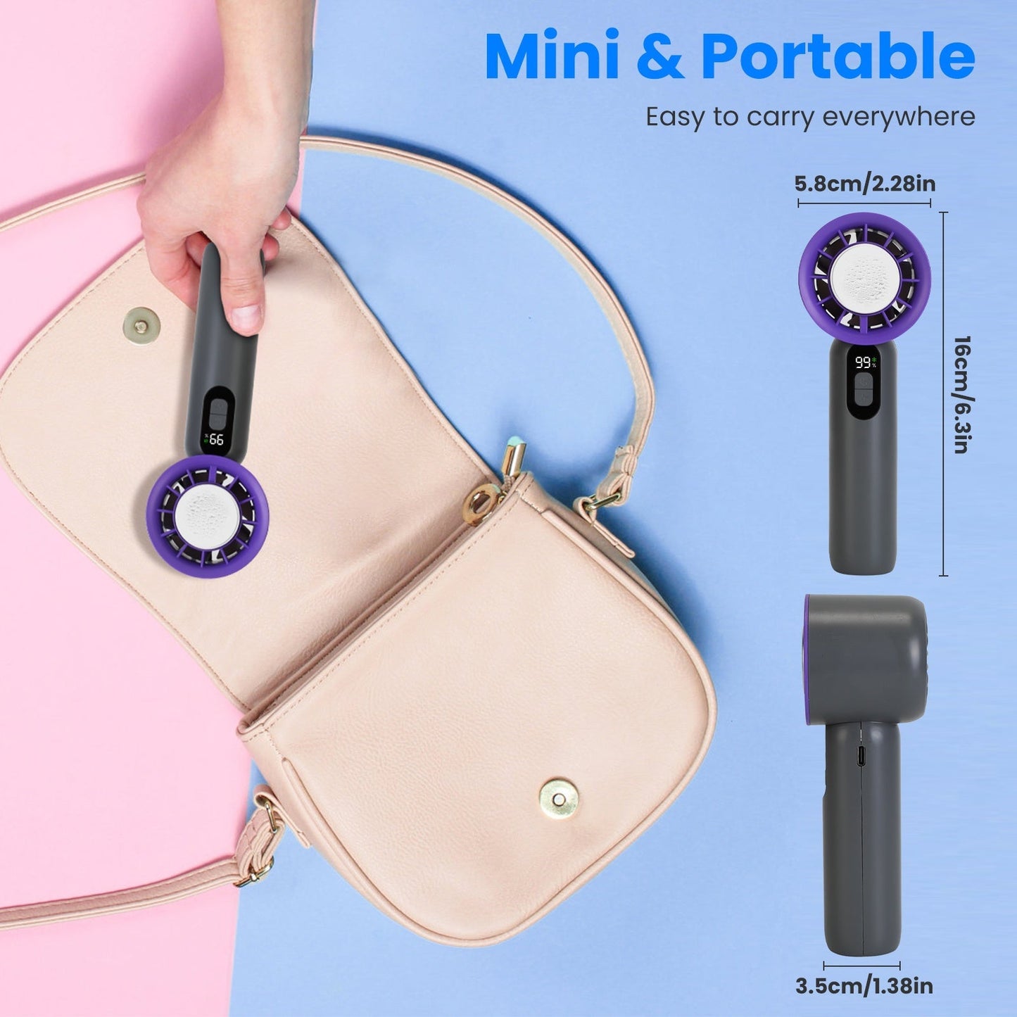 100 Speed Handheld Cooling Fan