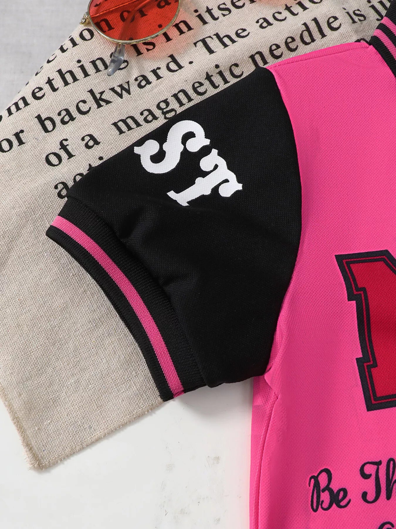 Children's Letter Graphic Polo Shorts Set