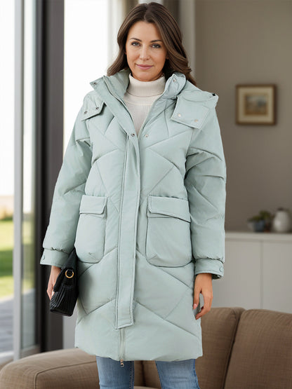 Hooded Winter Coat with Pockets