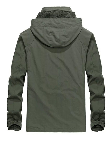 Men's Zip Up Long Sleeve Hooded Jacket
