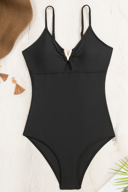 Spaghetti Strap One-Piece Swimwear - MONLANE