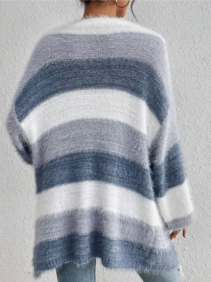 Striped oversized cardigan, view 6