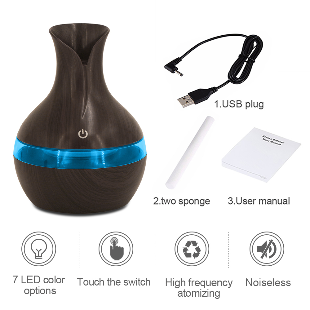 Portable USB Humidifier Diffuser for Travel & Office 300ml