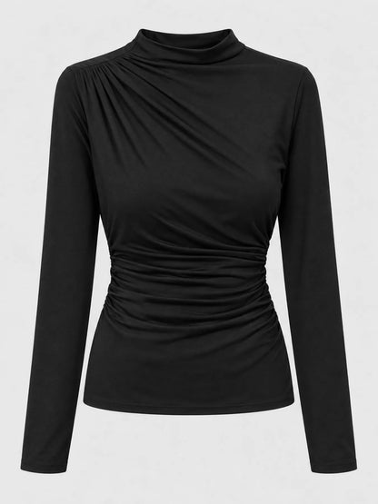 Ruched long sleeve T-shirt, view 9