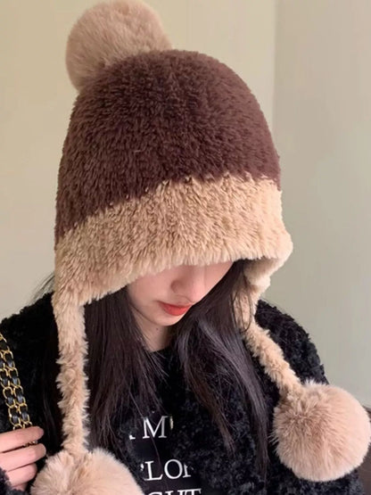 Plush Pom-pom Hat