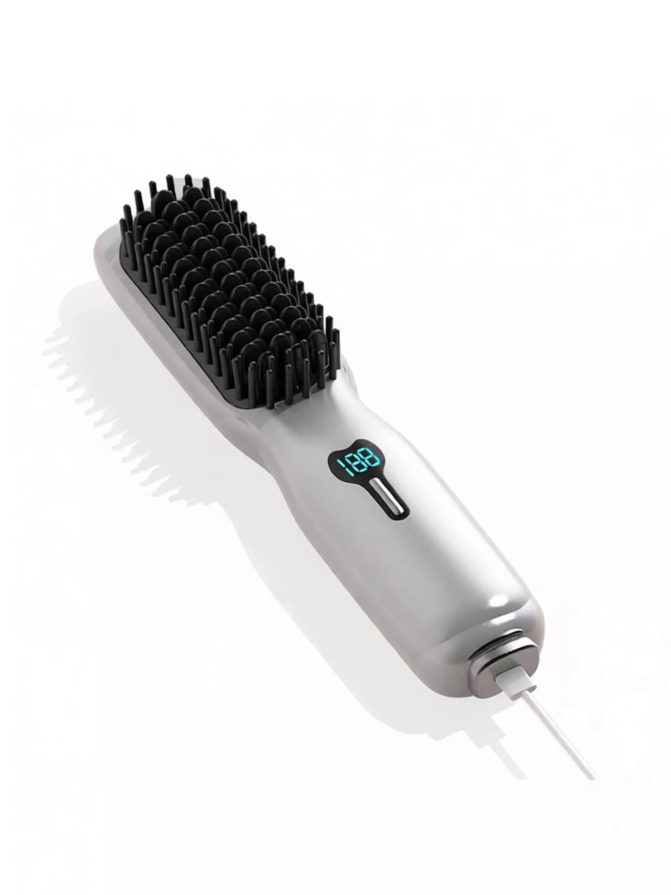 2-in-1 Mini Wireless Ionic Brush Hair Straightening Comb