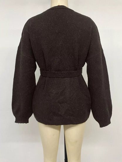 Tie-waist wrap cardigan, view 10