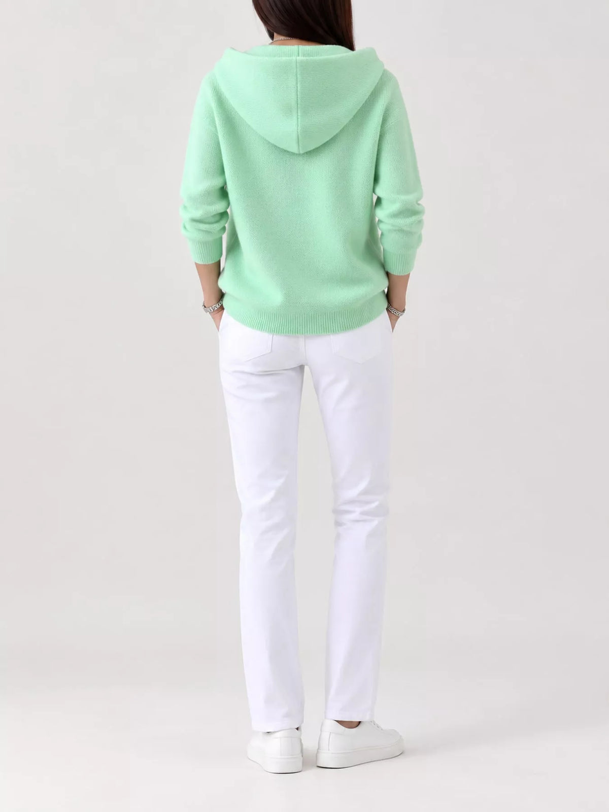 Hooded knit cardigan, view 3