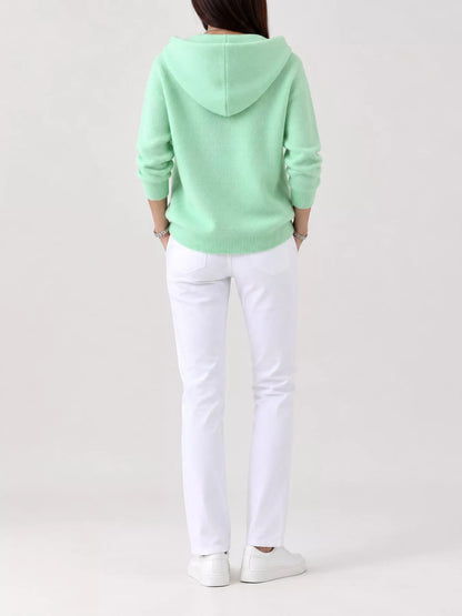 Hooded knit cardigan, view 3