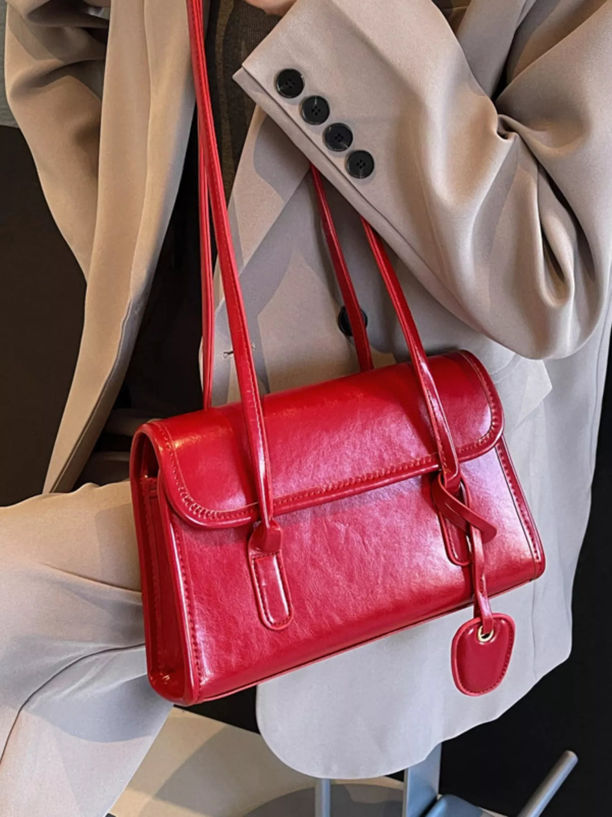 PU Leather Shoulder Bag