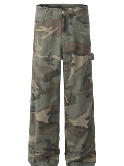 Men's Camouflage Cargo Pants with Side Pockets
