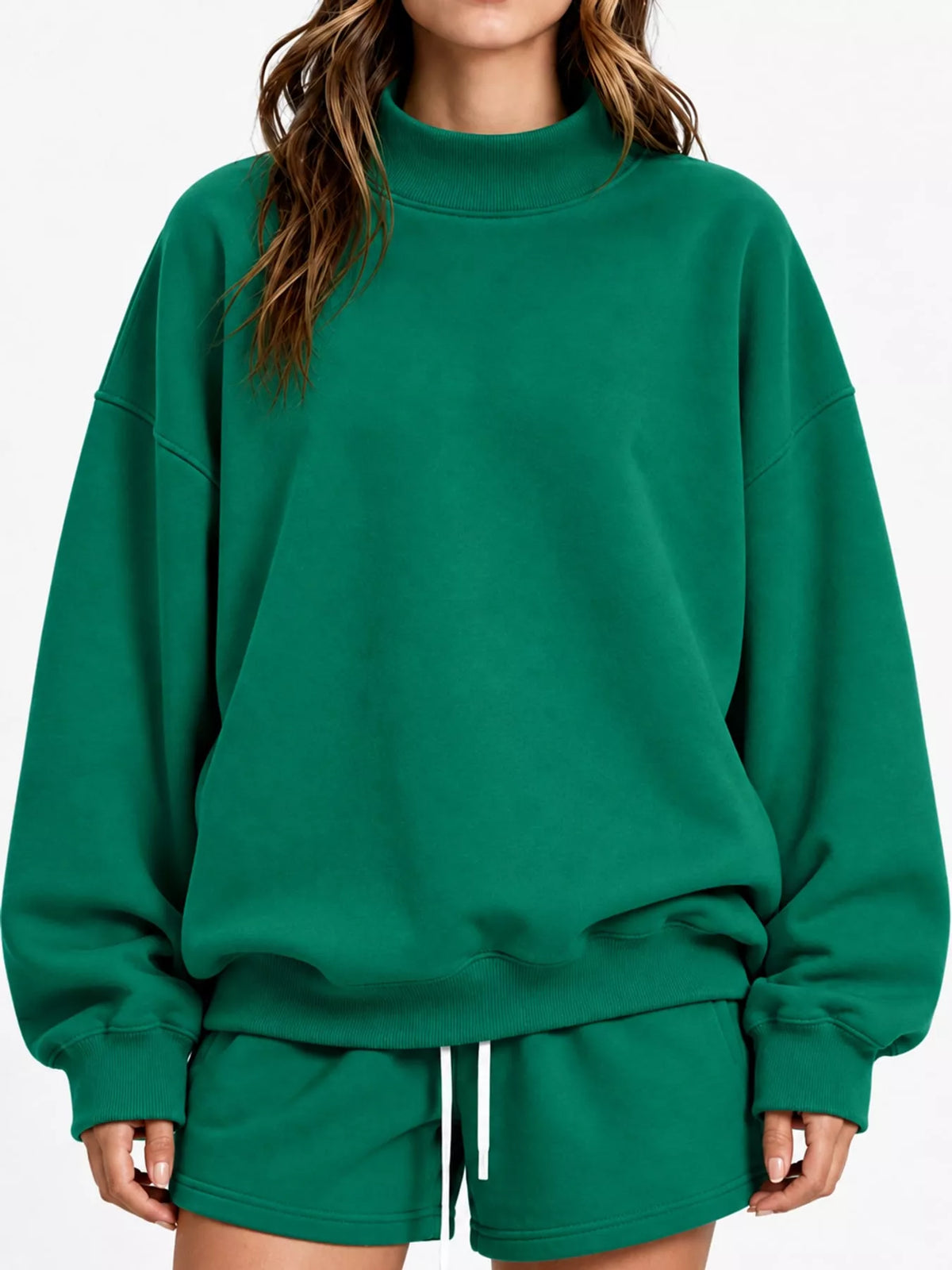 Plus Size Oversized Dropped-Shoulder Sweatshirt, 13 Colors