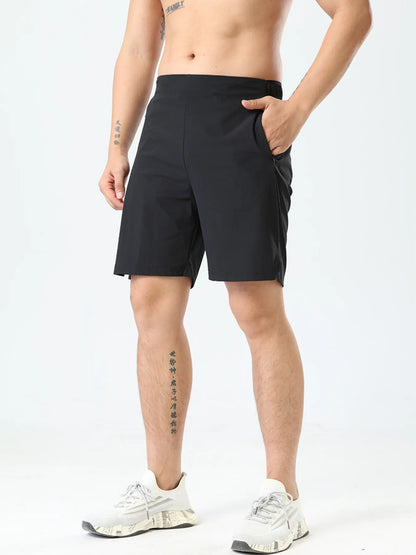 Men's Plus Size Pocketed Active Shorts