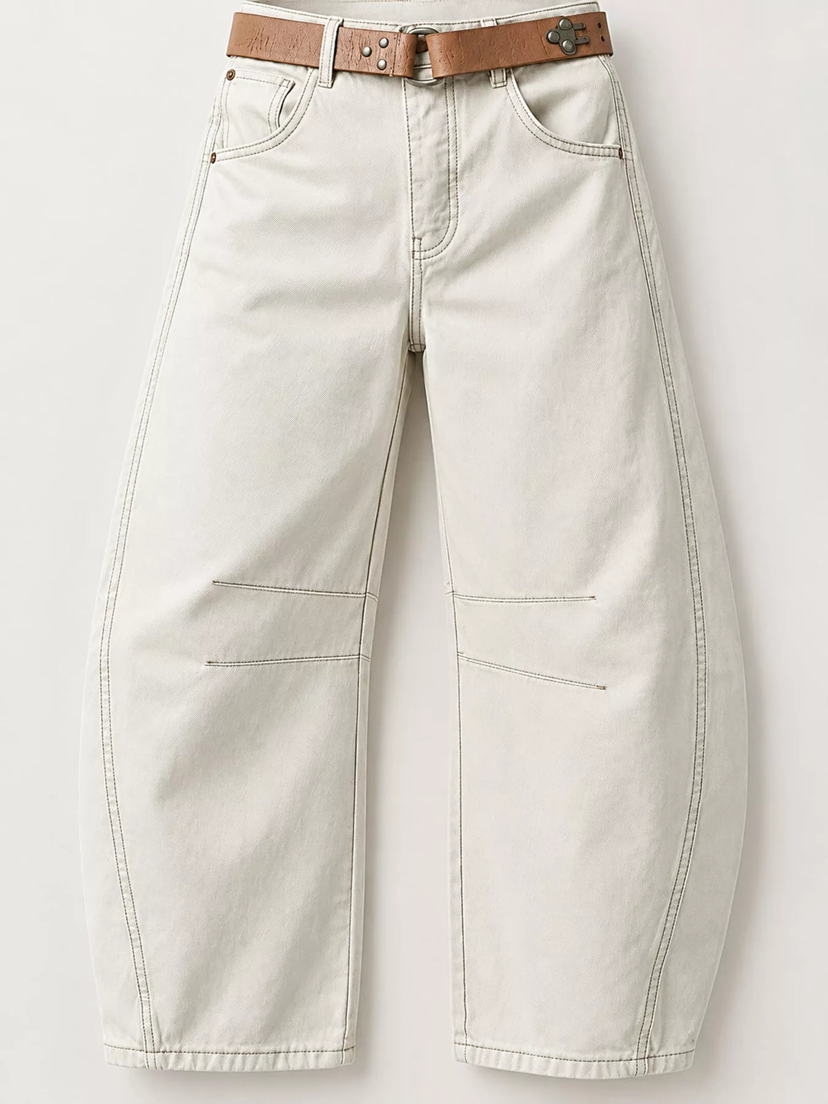 High-waist barrel-leg jeans, view 18