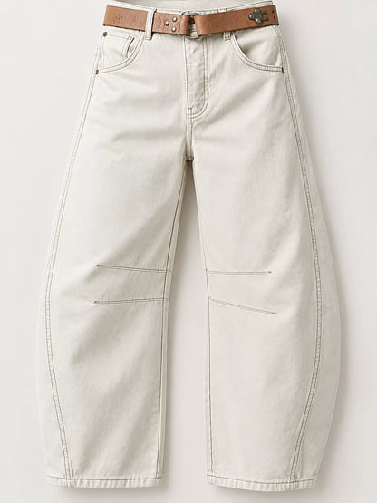 High-waist barrel-leg jeans, view 18