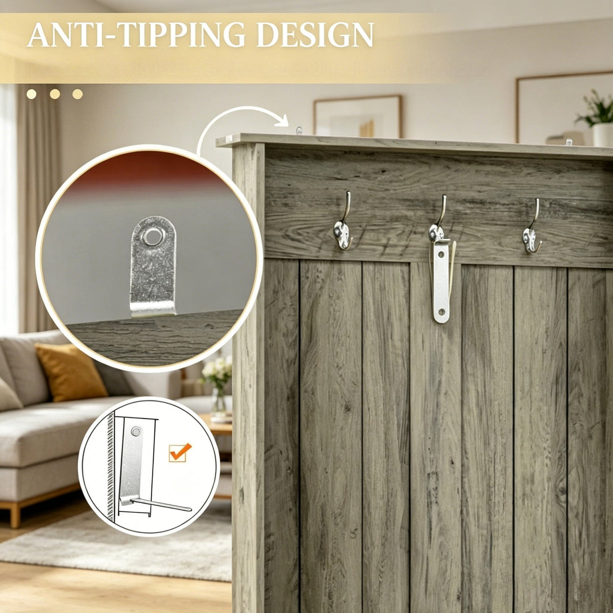 Hall Tree with Shoe Storage Bench Organizer