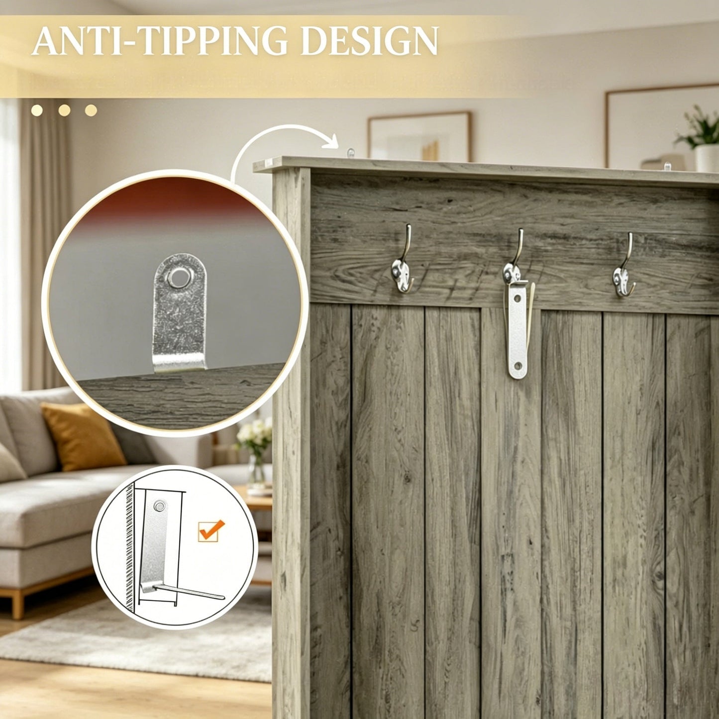 Hall Tree with Shoe Storage Bench Organizer