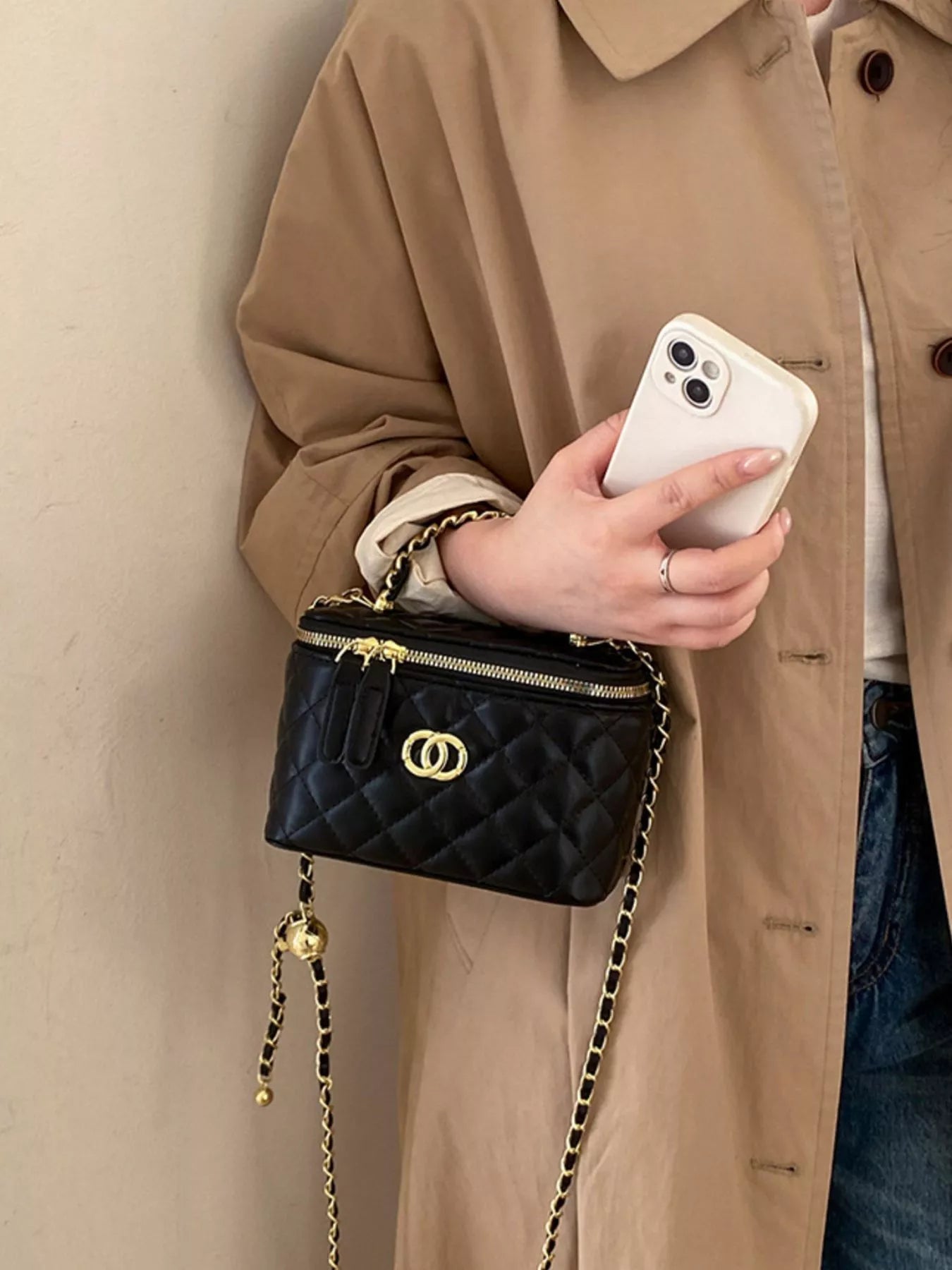 Quilted Leather Crossbody Bag