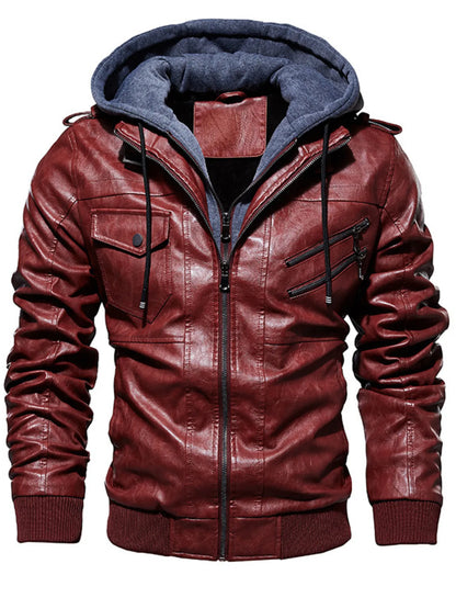 Men's Plus Size Zip Hooded Jacket