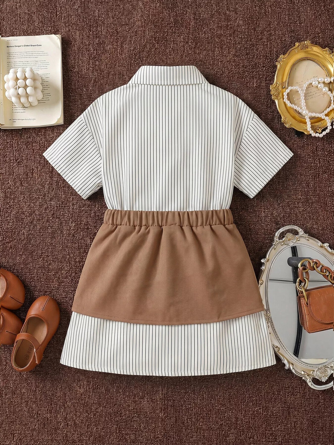 Children's Striped Shirt and Belly Band Set