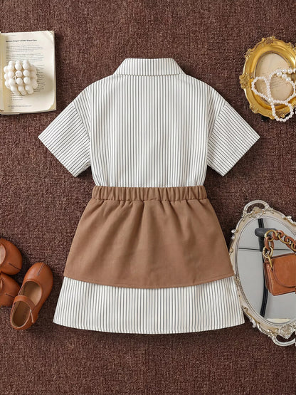 Children's Striped Shirt and Belly Band Set