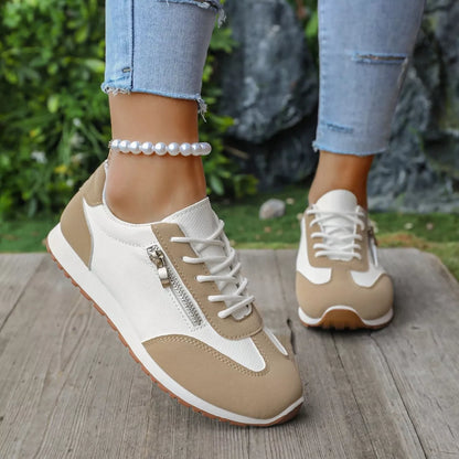 Round Toe Lace Up Sneakers