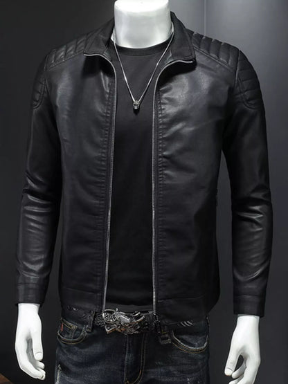 Men's Plus Size Zip Up Long Sleeve Jacket